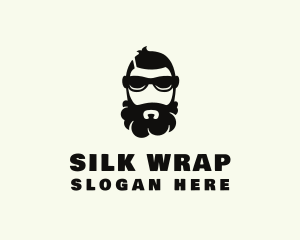 Hipster Beard Sunglasses Man logo design