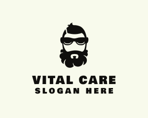 Hipster Beard Sunglasses Man logo