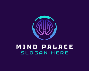 Brain Memory Storage logo design