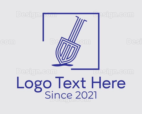 Minimalist Trowel Tool Logo