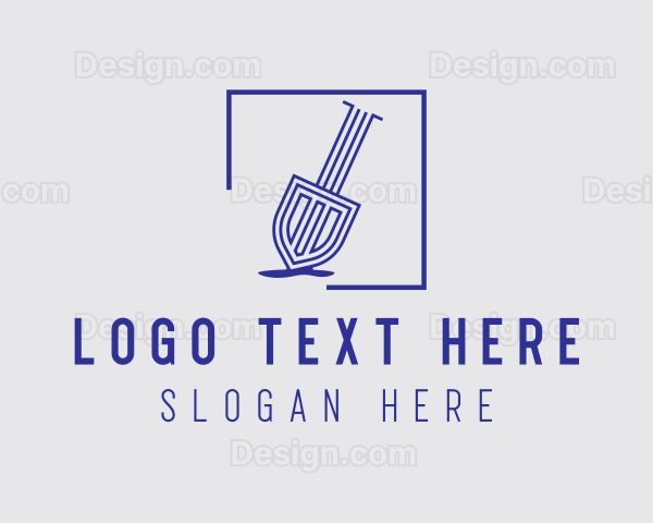 Minimalist Trowel Tool Logo