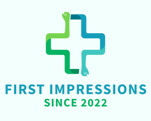 Arm Medical Cross Healthcare logo design