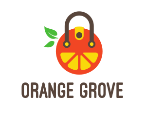 Orange Fruit Bag logo design