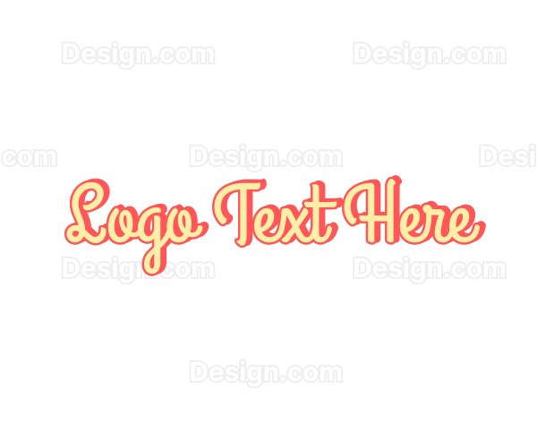 Cute Curly Cursive Logo