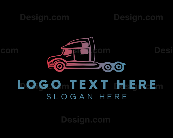 Trailer Truck Automobile Logo