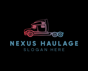 Trailer Truck Automobile logo design