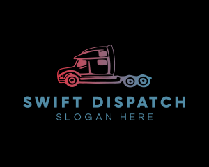 Trailer Truck Automobile logo design