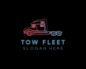 Trailer Truck Automobile logo design