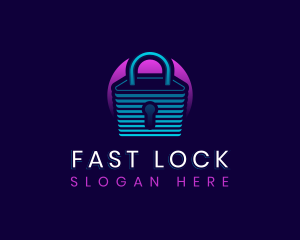 Padlock Cyber Security logo design