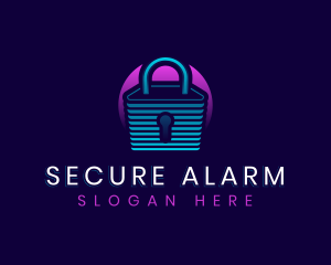 Padlock Cyber Security logo design