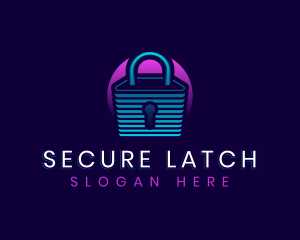 Padlock Cyber Security logo design