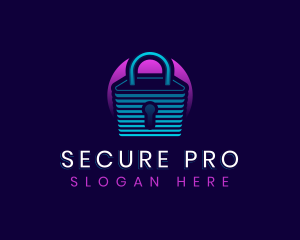 Padlock Cyber Security logo design