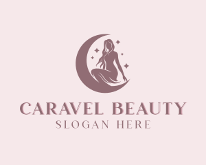 Beauty Woman Moon logo design