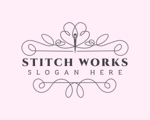 Tailoring Needle Stitch logo design