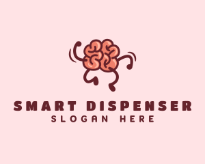 Smart Brain Running  logo design