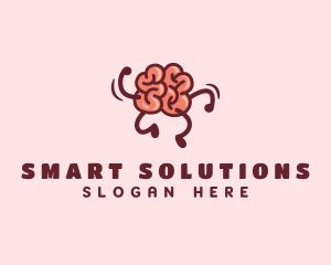 Smart Brain Running  logo design