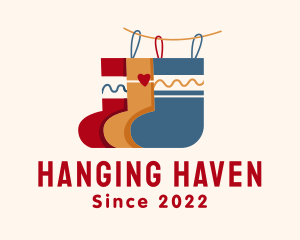 Hanging Sock Decor logo design