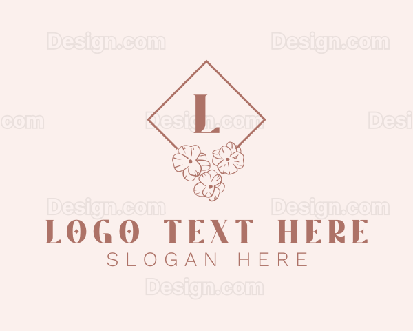 Elegant Floral Cosmetics Boutique Logo