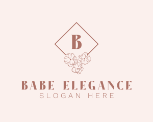 Elegant Floral Cosmetics Boutique logo design