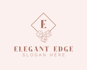 Elegant Floral Cosmetics Boutique logo design