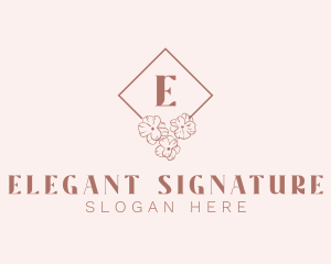 Elegant Floral Cosmetics Boutique logo design