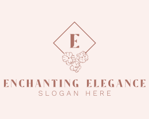 Elegant Floral Cosmetics Boutique logo design