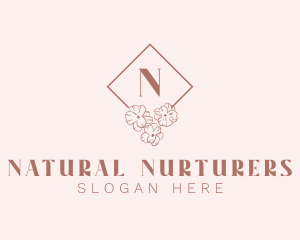 Elegant Floral Cosmetics Boutique logo design