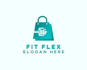 Dumbbell Gym Bag logo design