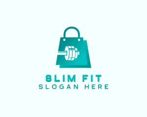 Dumbbell Gym Bag logo design