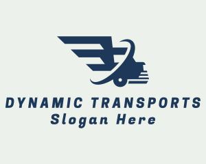 Fast Transport Truck  logo design