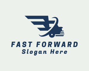 Fast Transport Truck  logo design