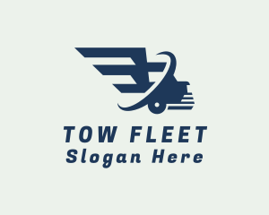 Fast Transport Truck  logo design