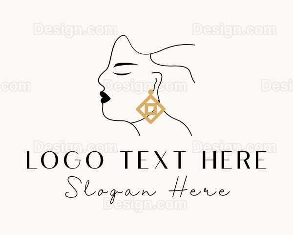 Woman Luxe Jewelry Earring Logo