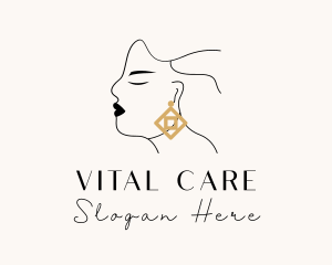 Woman Luxe Jewelry Earring Logo