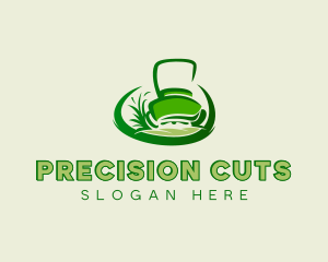 Grass Cutting Lawn Mower logo design