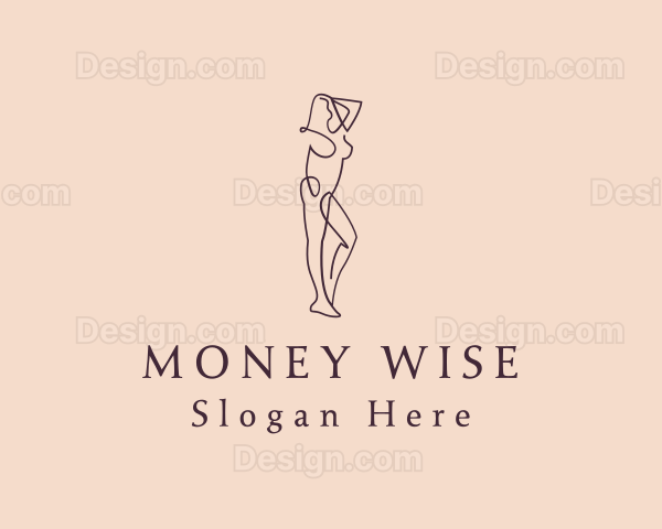 Nude Woman Monoline Logo