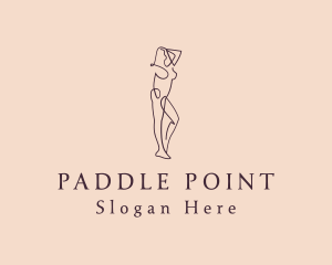 Nude Woman Monoline Logo