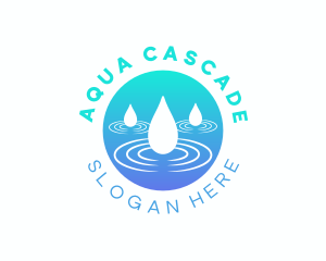 Rain Water Droplets logo design