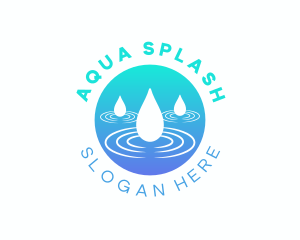 Rain Water Droplets logo design