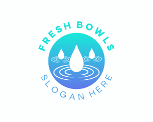 Rain Water Droplets logo design