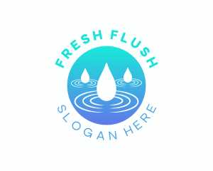 Rain Water Droplets logo design