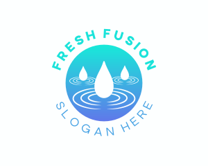 Rain Water Droplets logo design