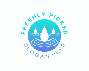 Rain Water Droplets logo design