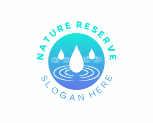 Rain Water Droplets logo design