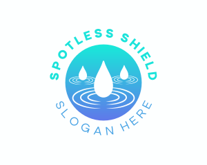 Rain Water Droplets logo design