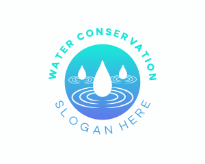 Rain Water Droplets logo