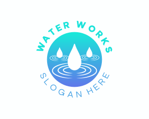 Rain Water Droplets logo