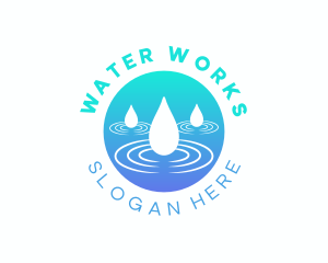 Rain Water Droplets logo design