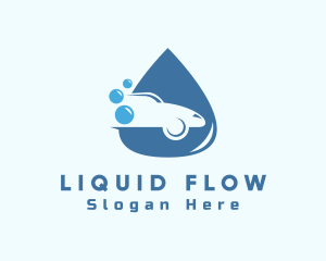 Car Cleaning Droplet logo design