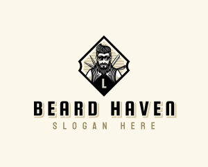 Beard Barbershop Stylist logo design